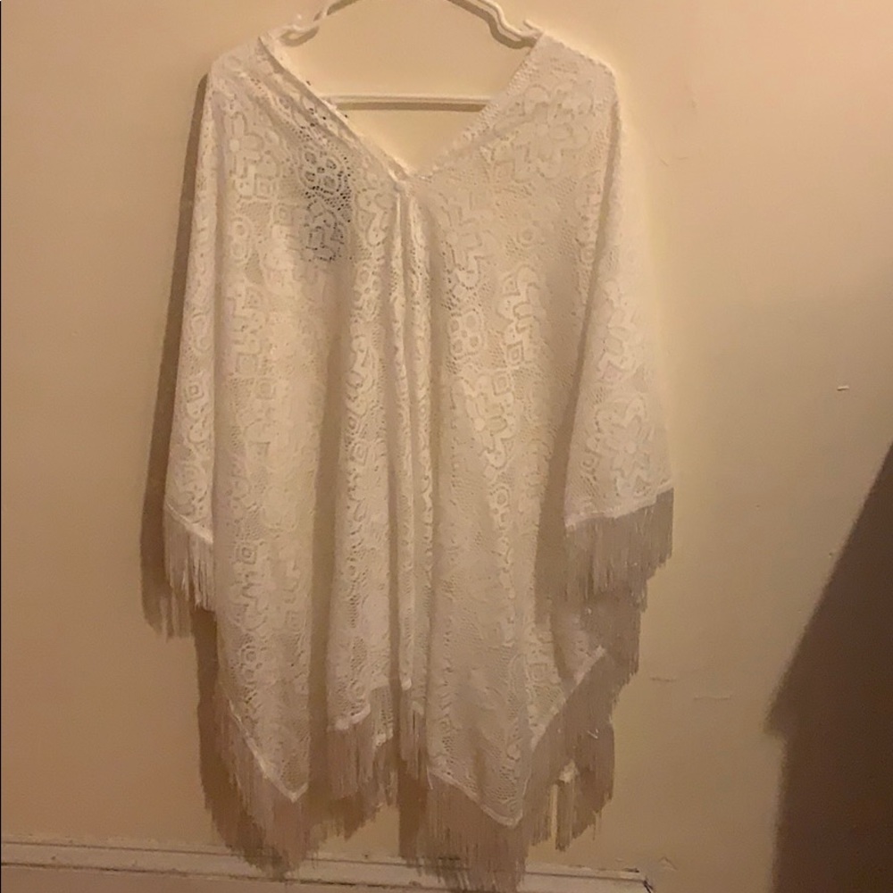 White Lace Poncho